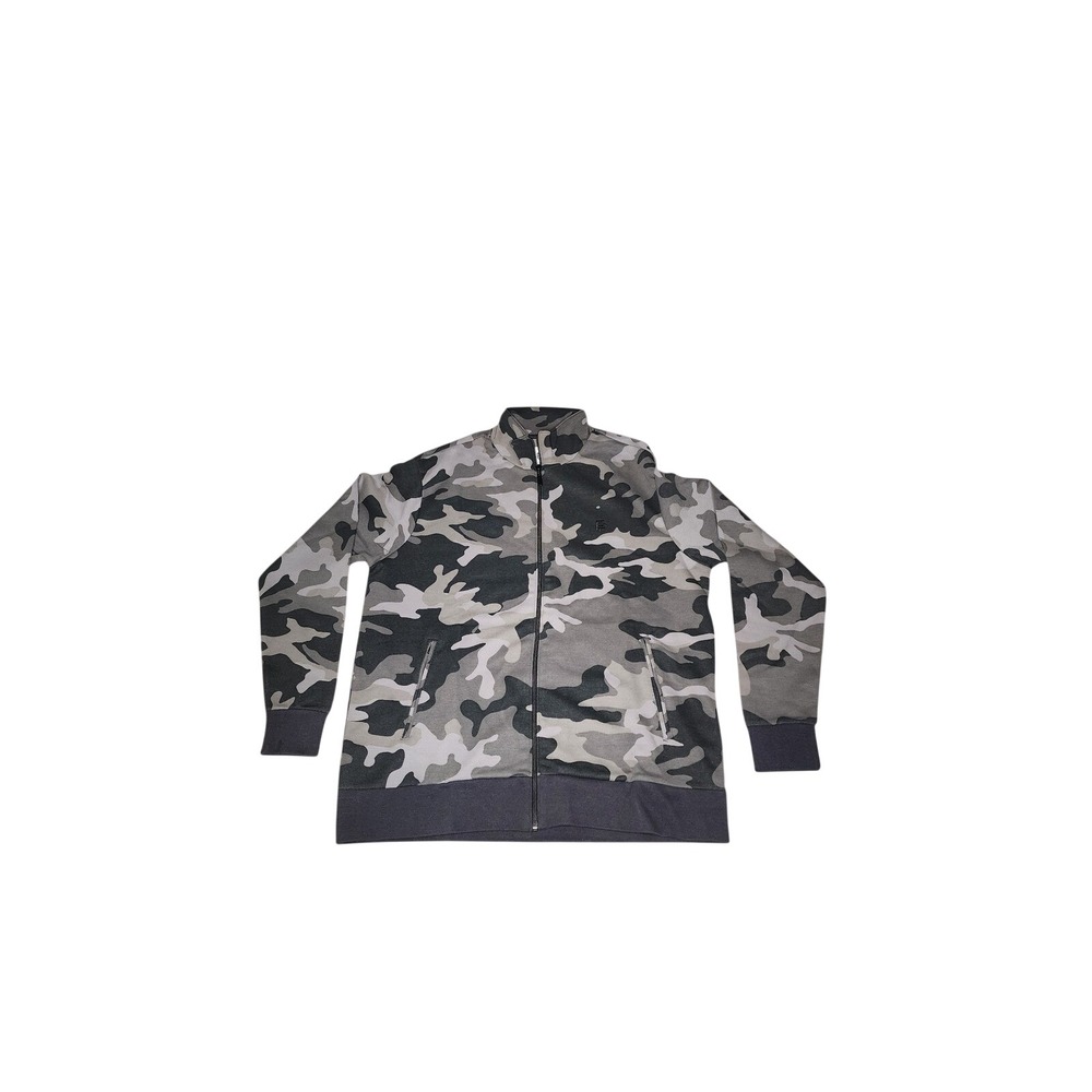 Flint Park Men's Camo Court Jacket | Black Grey | Size M
